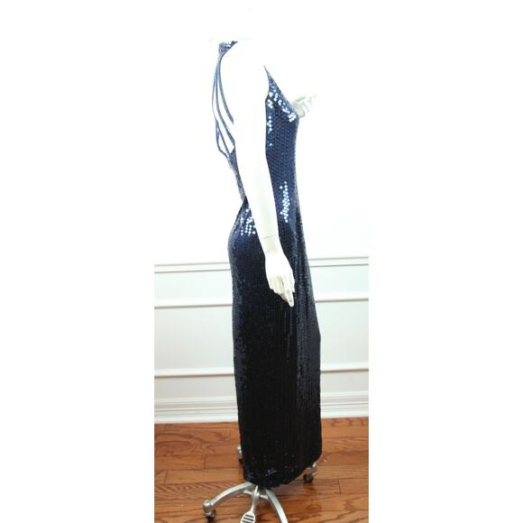 Vintage Size 4 Prom Dress Y2K Sequins Column Glam Beaded Bodycon Formal Elegant - Picture 11 of 15